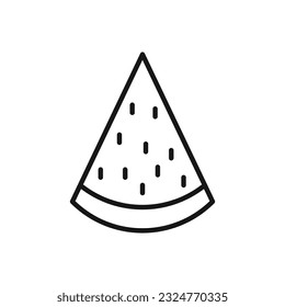 Editable Icon of Watermelon beach concept, Vector illustration isolated on white background. using for Presentation, website or mobile app