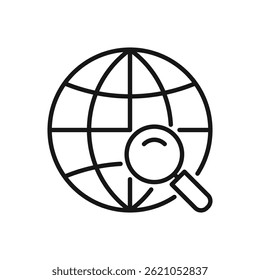 Ícone Editável do Navegador da Web, Pesquisando na Internet, Ilustração vetorial isolada no plano de fundo branco. usando para Apresentação, site ou aplicativo móvel