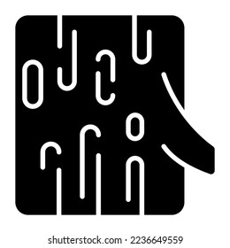 Editable icon of wood log easy to use