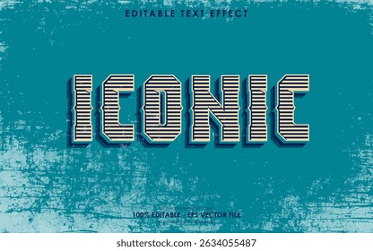 Editable iconic retro vintage text effect