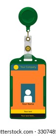 Editable Identity Card Holder Vector Illustration for Mock Up and Additional Element of Business or Community Related Design Project