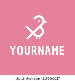 Editable Illustrated Bird Logo Template