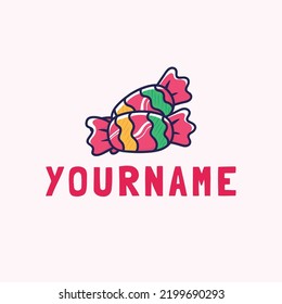 
Editable Illustrated Candy Logo Template