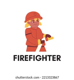 Editable Illustrated Colorful Firefighter Template