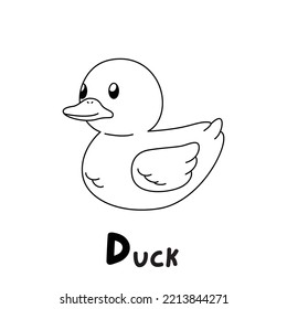 Editable Illustrated Coloring Duck Worksheet Template