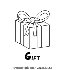 Editable Illustrated Coloring Gift Worksheet Template