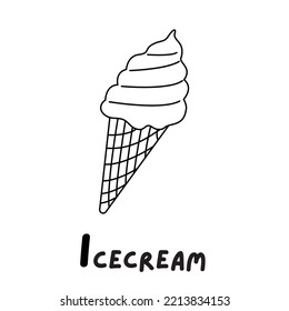 Editable Illustrated Coloring Ice Cream Worksheet Template