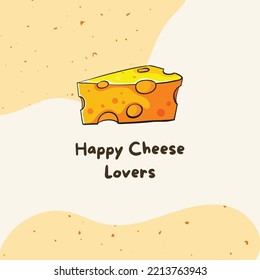 
Editable Illustrated Happy Cheese Lovers Template