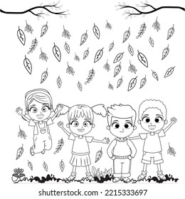 Editable Illustrated Happy Environment Coloring Template