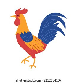 Editable Illustrated Junglefowl Bird Template
