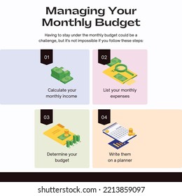 Editable Illustrated Manage Financial Budget Template