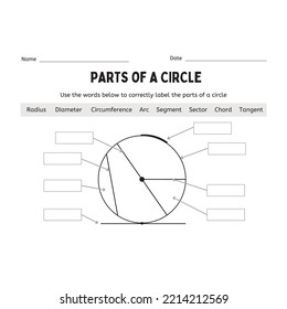 Bearbeitbare, illustrierte Teile einer Circle Template