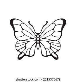 Editable Illustrated Playful Butterfly Coloring Template