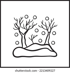 Editable Illustrated Seasons Coloring Template