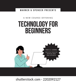 Editable Illustrated Technology Training Course Template
