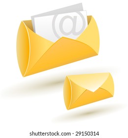 Editable illustration of mail icons.