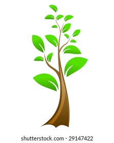 Editable Illustration of vector tree
