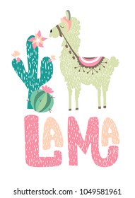 Editable image with a ?ute lama