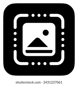 Reconocimiento de imagen editable, icono de vector de escaneo. Tecnología de IA, inteligencia artificial, computadora. Parte de una gran familia de iconos. Perfecto para interfaces web y aplicaciones, presentaciones, infografías, etc