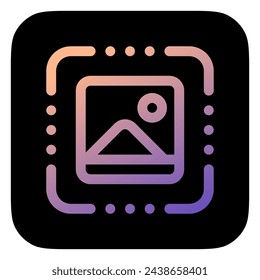 Reconocimiento de imagen editable, icono de vector de escaneo. Tecnología de IA, inteligencia artificial, computadora. Parte de una gran familia de iconos. Perfecto para interfaces web y aplicaciones, presentaciones, infografías, etc