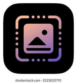 Reconocimiento de Imagen editable, icono de Vector de escaneo. Tecnología de IA, inteligencia artificial, computadora. Parte de una gran familia de iconos. Perfecto para interfaces de Web y App, presentaciones, infografías, etc