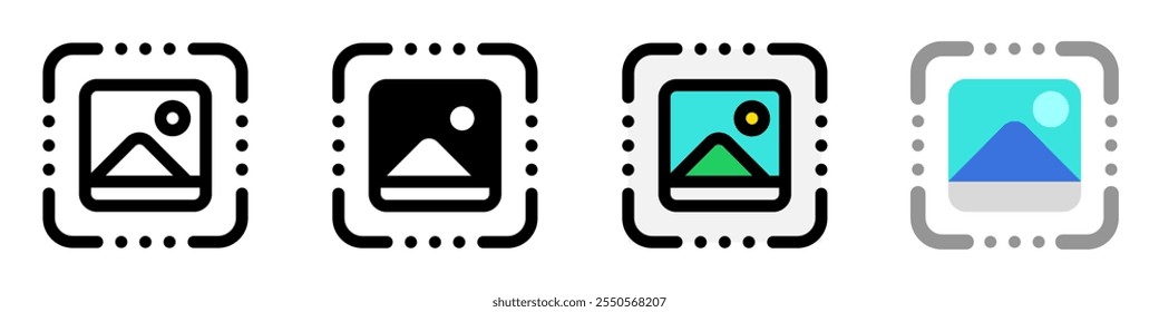 Reconocimiento de Imagen editable, icono de Vector de escaneo. Tecnología de IA, inteligencia artificial, computadora. Parte de una gran familia de iconos. Perfecto para interfaces de Web y App, presentaciones, infografías, etc