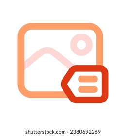 Editable image tagging, tag vector icon. AI technology, artificial intelligence, computer. Part of a big icon set family. Perfect for web and app interfaces, presentations, infographics, etc