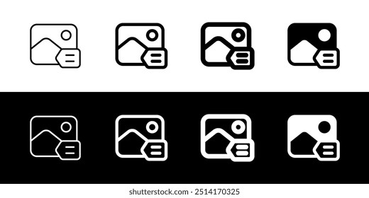 Editable image tagging, tag vector icon. AI technology, artificial intelligence, computer. Part of a big icon set family. Perfect for web and app interfaces, presentations, infographics, etc