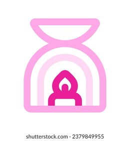 Icono de vector quemador de incienso editable. Bienestar, spa, relajación. Parte de una familia de iconos grandes. Perfecto para interfaces web y de aplicaciones, presentaciones, infografías, etc