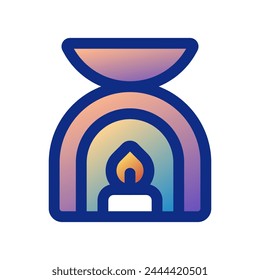 Icône de Image vectorielle de brûleur d'encens modifiable . Bien-être, spa, détente. Fait partie d'une grande famille d'icônes. Parfait pour les interfaces de web et de application , les présentations, les infographies, etc.