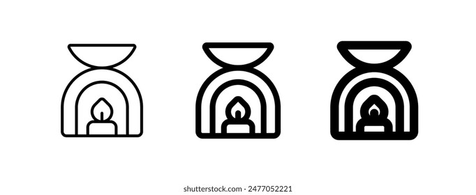 Editable incense burner vector icon. Wellness, spa, relaxation. Part of a big icon set family. Perfect for web and app interfaces, presentations, infographics, etc