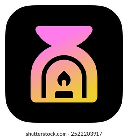 Ícone de vetor de queimador de incenso editável. Bem-estar, spa, relaxamento. Parte de uma grande família de conjuntos de ícones. Perfeito para interfaces web e app, apresentações, infográficos, etc