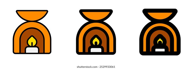 Editable incense burner vector icon. Wellness, spa, relaxation. Part of a big icon set family. Perfect for web and app interfaces, presentations, infographics, etc