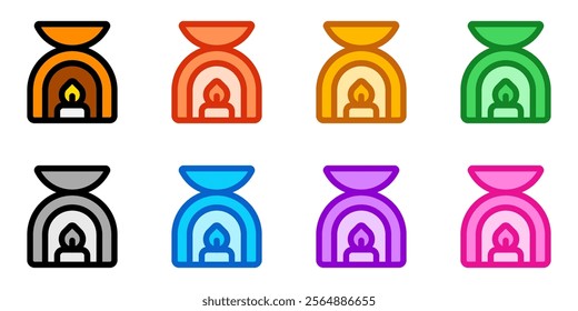 Editable incense burner vector icon. Wellness, spa, relaxation. Part of a big icon set family. Perfect for web and app interfaces, presentations, infographics, etc