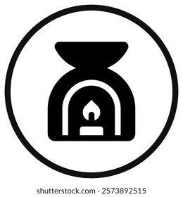 Editable incense burner vector icon. Wellness, spa, relaxation. Part of a big icon set family. Perfect for web and app interfaces, presentations, infographics, etc