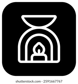 Editable incense burner vector icon. Wellness, spa, relaxation. Part of a big icon set family. Perfect for web and app interfaces, presentations, infographics, etc