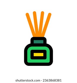 Editable incense sticks vector icon. Wellness, spa, relaxation. Part of a big icon set family. Perfect for web and app interfaces, presentations, infographics, etc