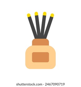 Editable incense sticks vector icon. Wellness, spa, relaxation. Part of a big icon set family. Perfect for web and app interfaces, presentations, infographics, etc