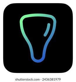 Editierbarer Schneidezahn, Zahnvektor-Symbol. Zahnmedizin, Gesundheitswesen, Medizin. Teil einer großen Icon-Set-Familie. Perfekt für Web- und App-Schnittstellen, Präsentationen, Infografiken usw