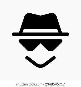 Editable incognito, black hat hacker vector icon. SEO, marketing, business. Part of a big icon set family. Perfect for web and app interfaces, presentations, infographics, etc