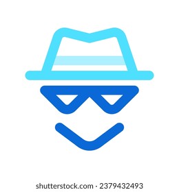 Editable incognito, black hat hacker vector icon. SEO, marketing, business. Part of a big icon set family. Perfect for web and app interfaces, presentations, infographics, etc