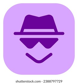 Editable incognito, black hat hacker vector icon. SEO, marketing, business. Part of a big icon set family. Perfect for web and app interfaces, presentations, infographics, etc