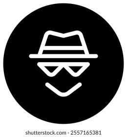 Editable incognito, black hat hacker vector icon. SEO, marketing, business. Part of a big icon set family. Perfect for web and app interfaces, presentations, infographics, etc