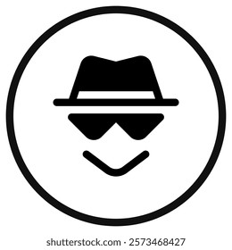 Editable incognito, black hat hacker vector icon. SEO, marketing, business. Part of a big icon set family. Perfect for web and app interfaces, presentations, infographics, etc