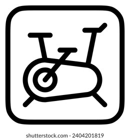 Icono de vector de bicicleta cubierta editable. Parte de una familia de iconos grandes. Perfecto para interfaces web y de aplicaciones, presentaciones, infografías, etc