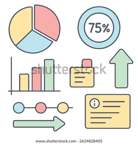 Editable Infographic Elements Set – Flat Vector of Charts, Diagrams, and UI Graphics for Presentations