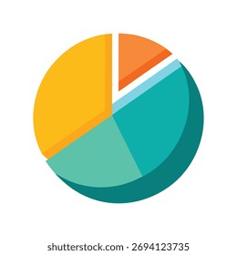 Editable Infographic Pie Chart Variations in Flat Style
