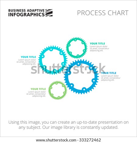 editable infographic template process gear wheel stock vector