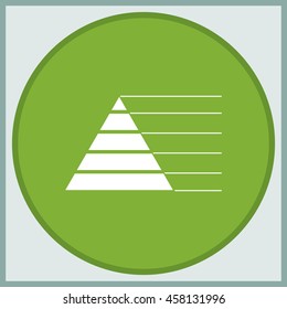 Editable infographic template of stacked pyramid chart.