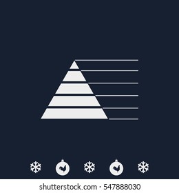 Editable infographic template of stacked pyramid chart.